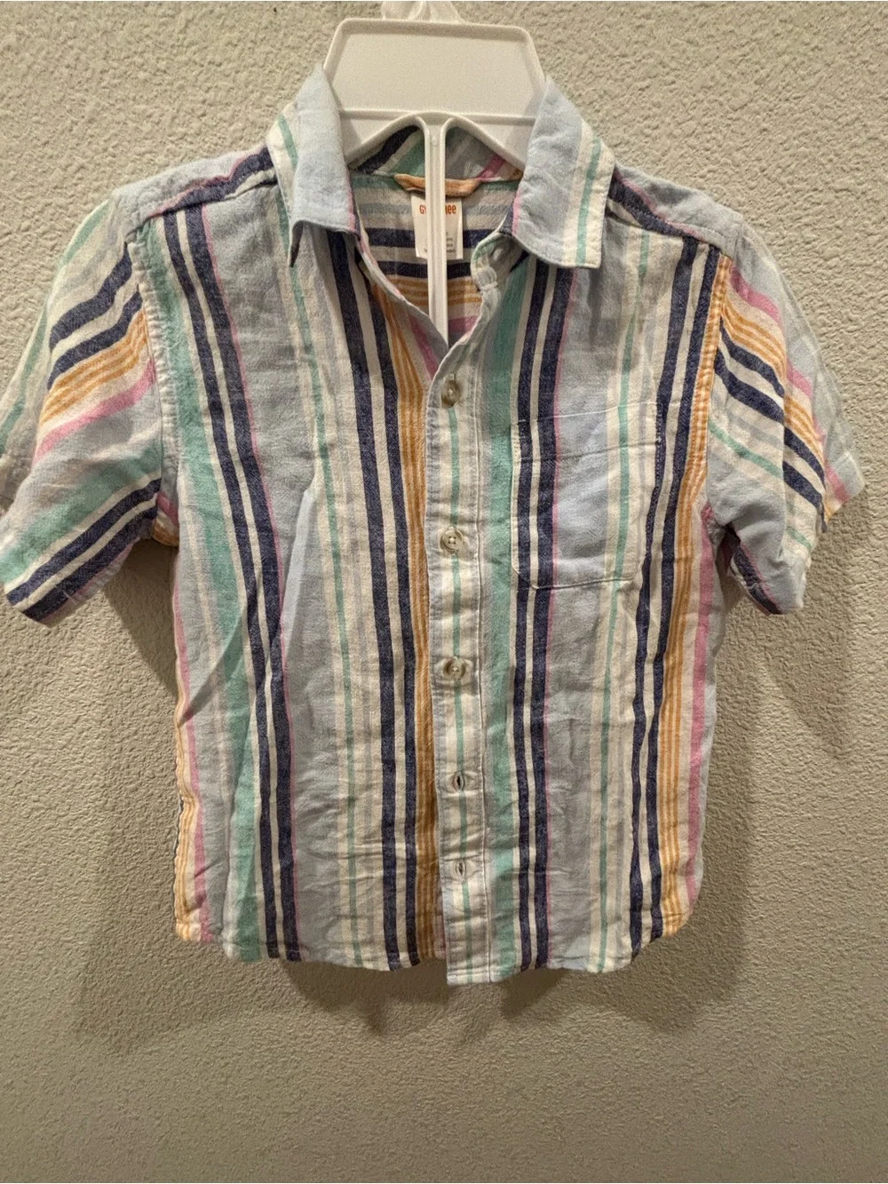 Gymboree Pastel Multicolor Striped Button-Down Shirt